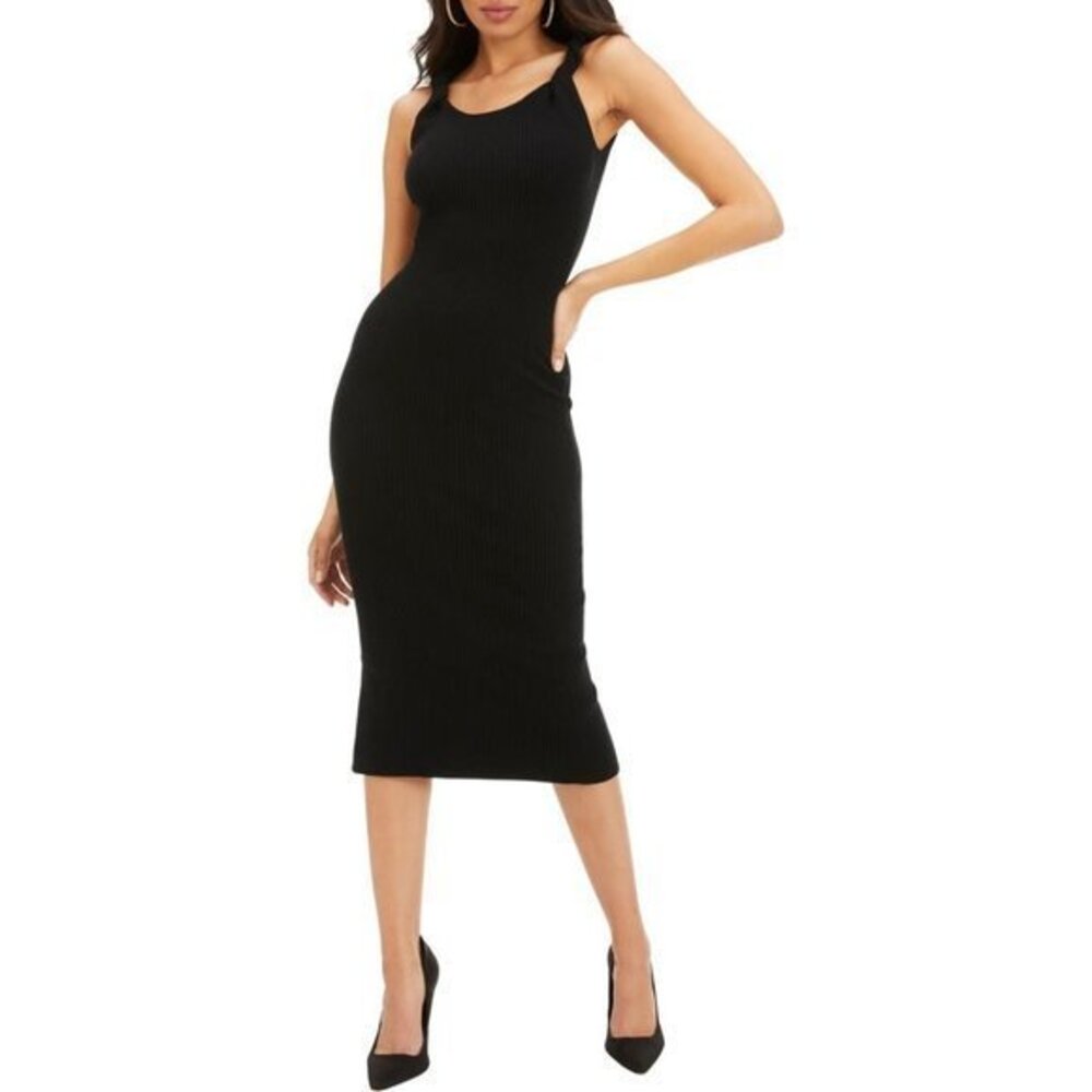 GOOD AMERICAN Square Neck Ruched knit Dress size 1/2 US